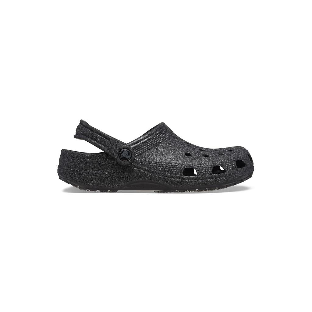 Sandály Crocs Classic Glitter Clog 23cm, Černé, Třpytivé,