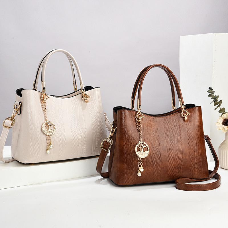 Bag Women's Bag 2025 New Simple Atmospheric Handbag Women's Fashion One Shoulder Oblique Span Bag Premium Sense Women's Retro