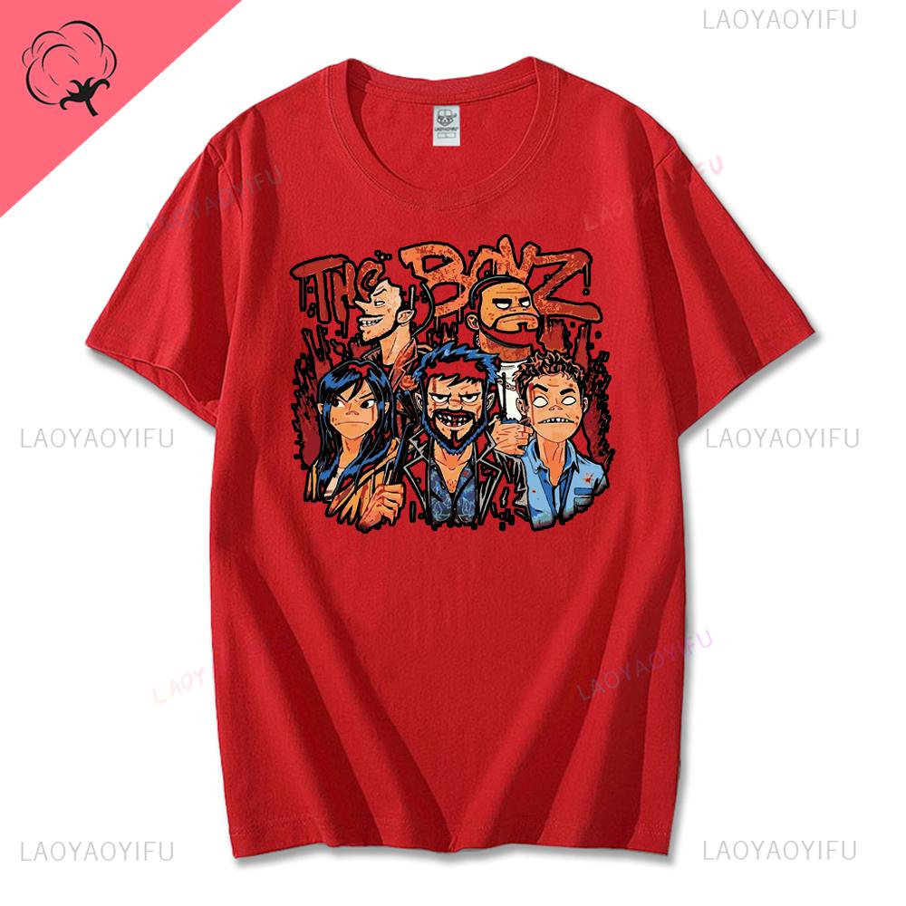 Vintage Music Band Gorillaz PUNK ROCK Printed T Shirt Men Women Summer 90s Oneck Cotton Short Sleeve Tshirts Y2K Clothing Tee