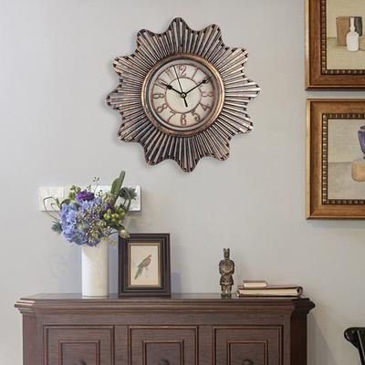 Horloge Murale Silencieuse Créative Mode Maison Salon Forme de Fleur Tridimensionnelle Horloge Murale Simple