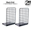 Minimalist Iron Bookends Set - 4-Piece Desktop Book Holder for Students