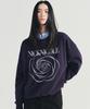 Nigaennikol Nicole Rose Printing Sweatshirt_Navy Silver