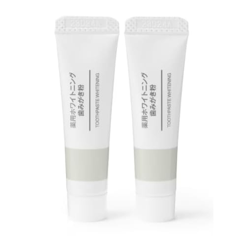 MUJI Medicated Whitening Toothpaste, 2-Piece Set, 10g X 2 Bottles