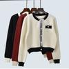 Classic Style Fashionable Stylish Niche Style Sweater Short Socialite Style Knitwear Base Outwear Tops with Skirt