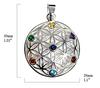 Flower of Life Divine Geometry Flower of Life Zirconia Pendant Pendant Top Silver 925