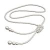 Frauen elegante Quaste Anhänger lange Kette Charms Pullover Halskette