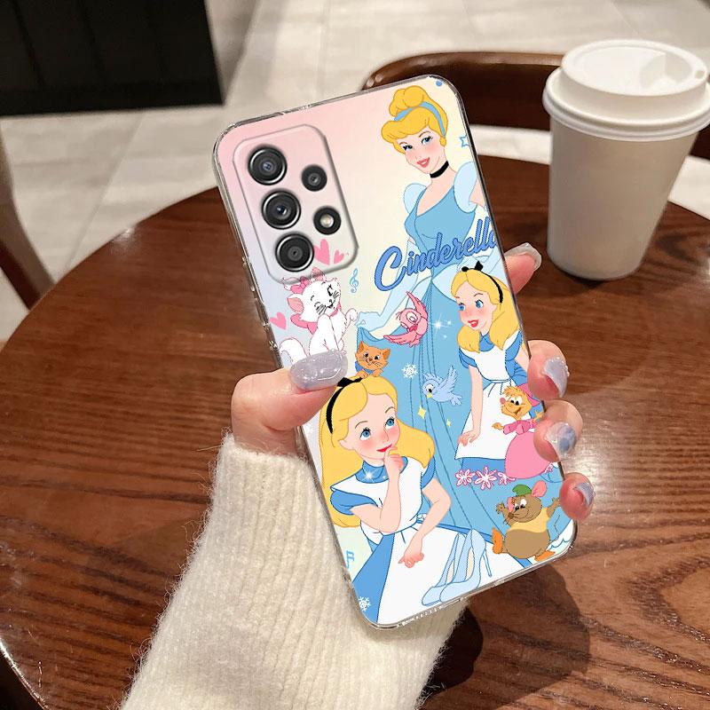 Case For Samsung Galaxy A57 A37 A56 5G A36 Case A55 A54 A35 A26 A07 A17 A16 A06 A34 A15 Cover Disney Princess Jasmine Cinderella