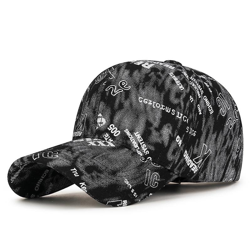 A Fully Printed Graffiti Style Street Baseball Hat with A European and American Personality and Adjustable Youth Baseball Hat