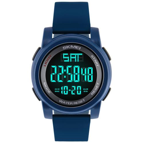 Men's Digital Watch with LED Display, Large Face, Military 5 ATM Waterproof, Calendar, Sports Stopwatch, Backlight, Countdown, Luminous Alarm Clock, C