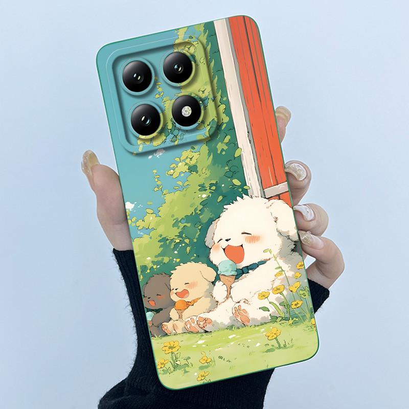 For Xiaomi 14T Pro 5G Case Soft Silicone Protective Cover Fashion Simplicity Floral Fundas for Xiaomi14T 14 T Pro Phone Coque