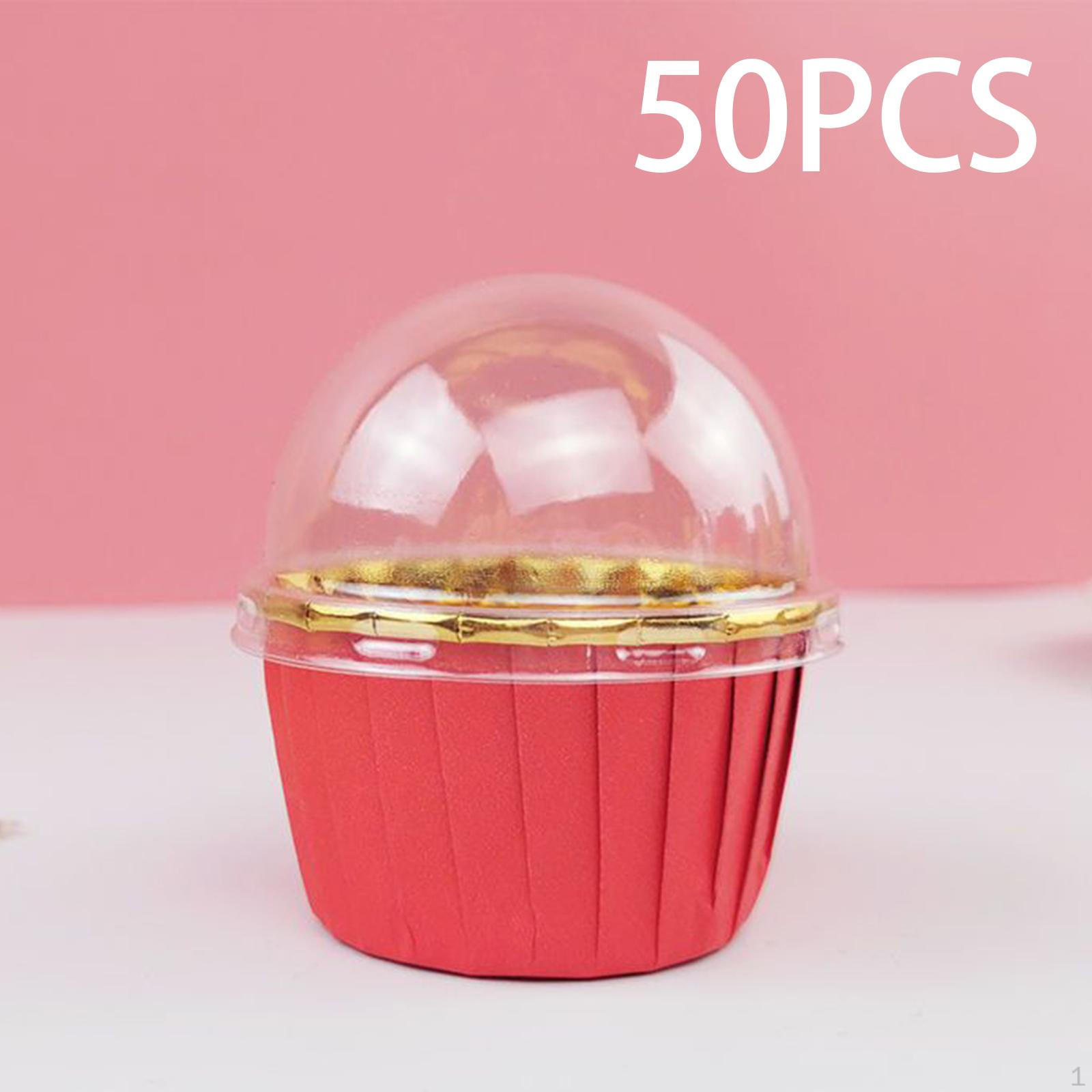 

50 штук рождественские обертки для кексов, конфеты на выпускной, дни рождения, Хэллоуин, золотые Red B