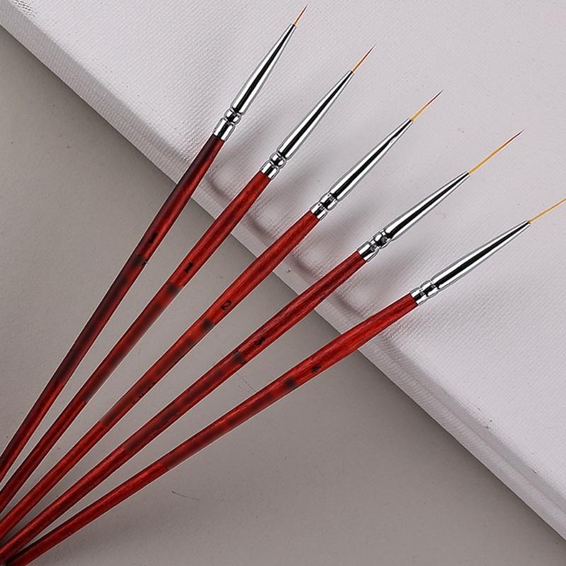 Detail Paint Brush Wood Handle Miniature Brush for Fine Detailing and Acrylic Watercolor Oil Face Painting