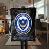 Custom Name Portsmouth FC Flannel Blanket, High quality Comfortable for All Seasons, Home Decor, Warmth and Comfort