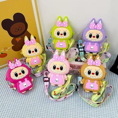 Girls' Bag New Crossbody Bag Cute Cartoon Silicone Change Bag Trendy Princess