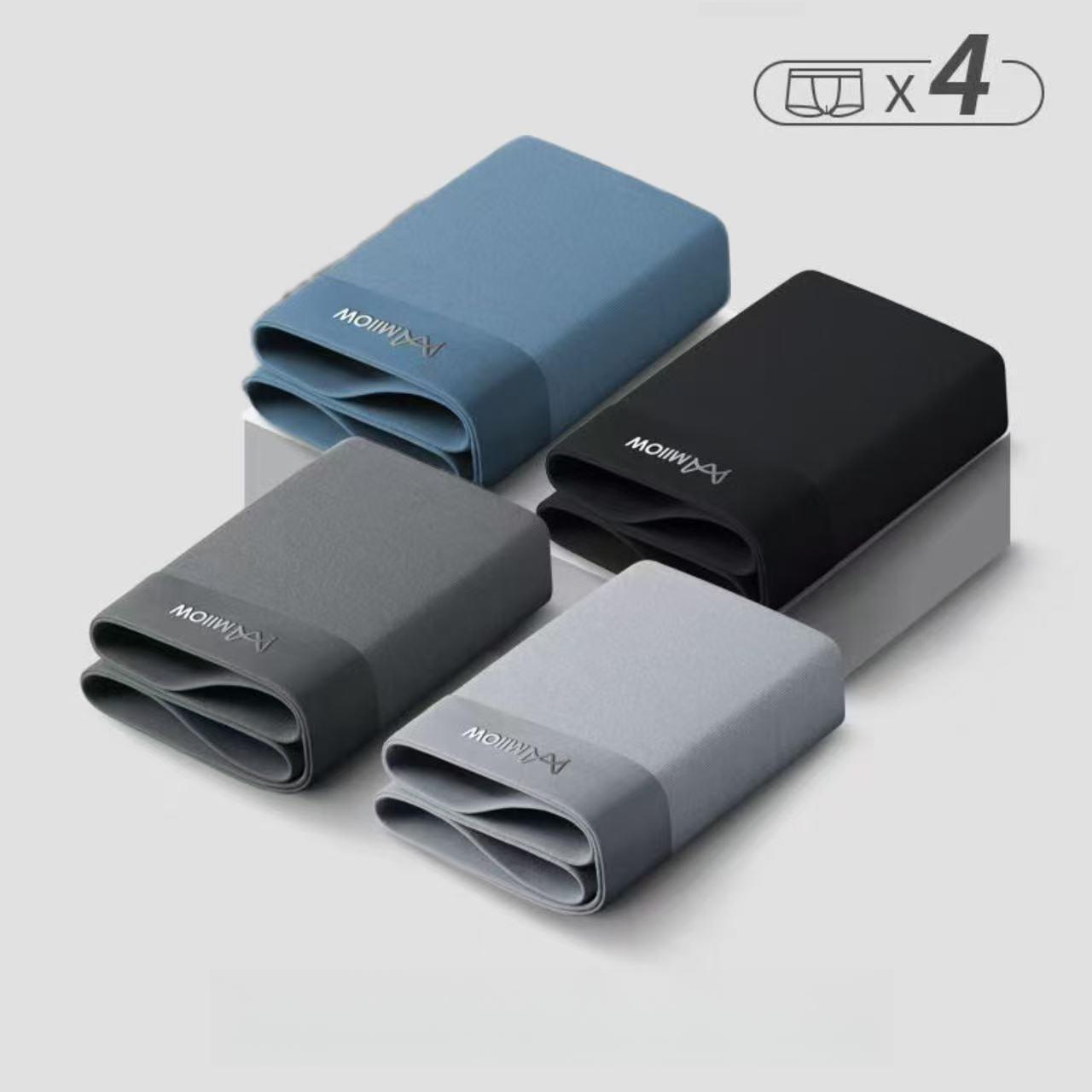 

4pcs Autumn and Winter Underwear for Men Adult Underwear Square Underwear Youth Trend Flat Underwear Boxer Brief L