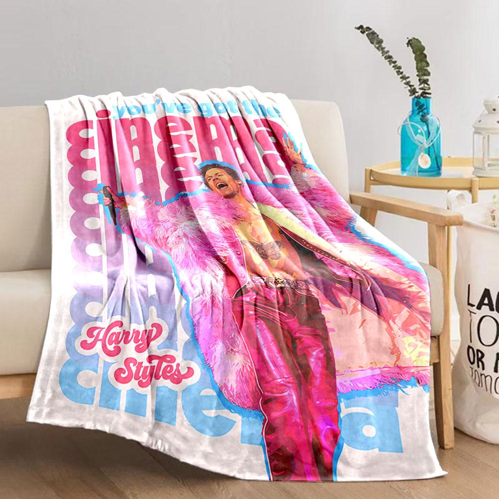 Cinema Theme Pink Blanket for All Seasons Blanket Lunch Break Throw Gift