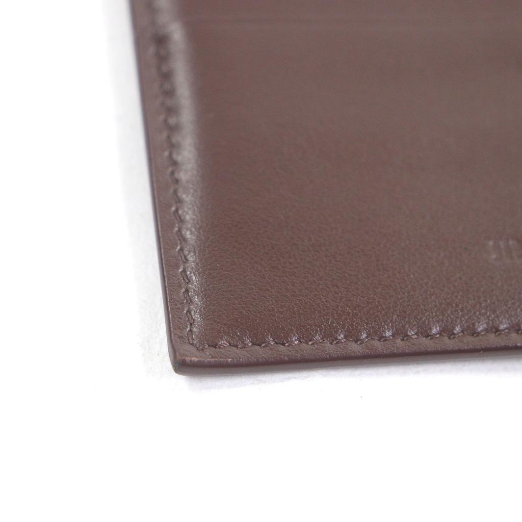 Ausgezeichnetes JIL SANDER Kartenetui Ausweishülle Kartenetui Braunes Leder Herren J25VL0008 Gebraucht