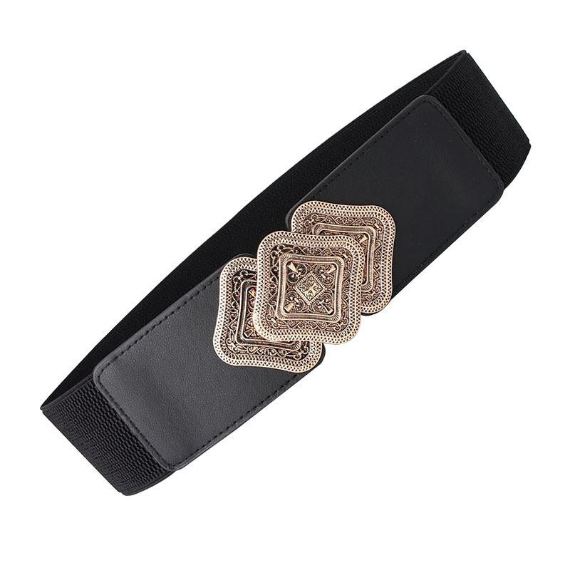Stylish Pu Wide Waist Belt For Women With Adjustable Elasticity For Chic Casual Outfits