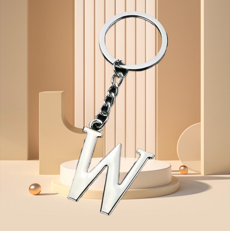 Elegant Zinc Alloy Letter Keychain - Unique Pendant Design for Women's Bags