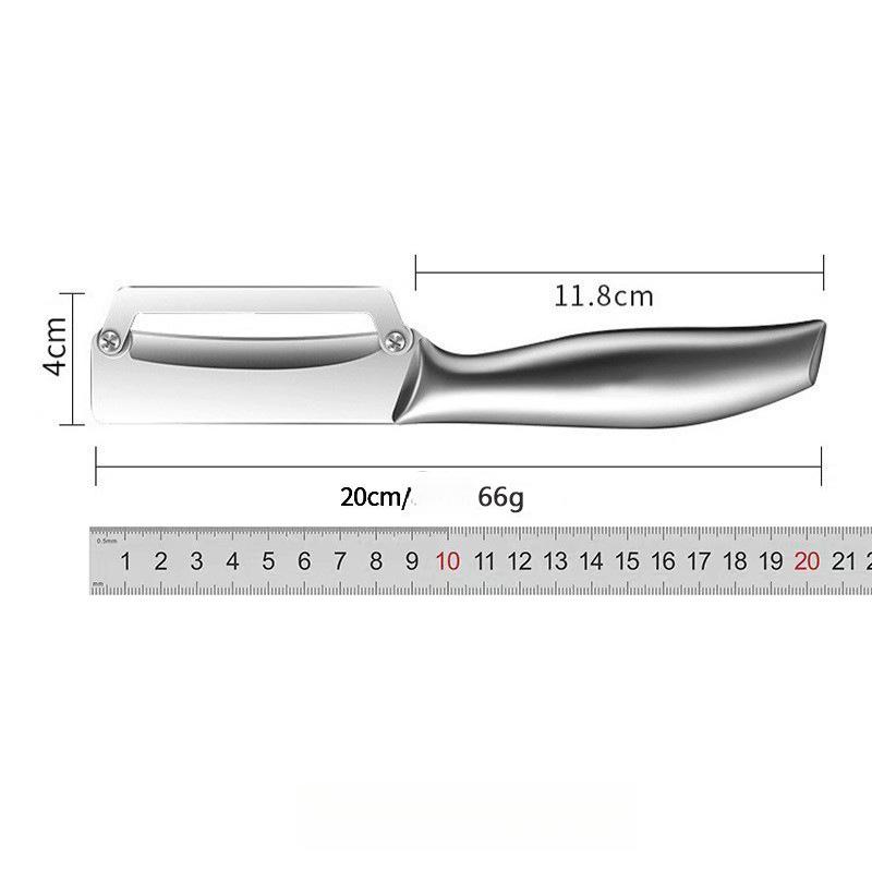 Non-inductive Steel Paring Knife Multifunctional Peeler Kitchen Special Fruit Tools 2-in-1 Melon Grater All-steel Sugar Cane Knife