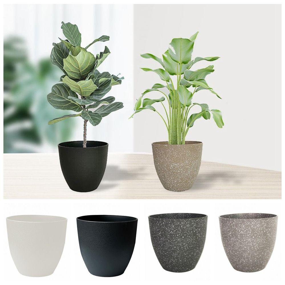 Frosted Frosted Imitation Stone Flower Pot Plastic Plant Cultivation Pot  Home Decoration