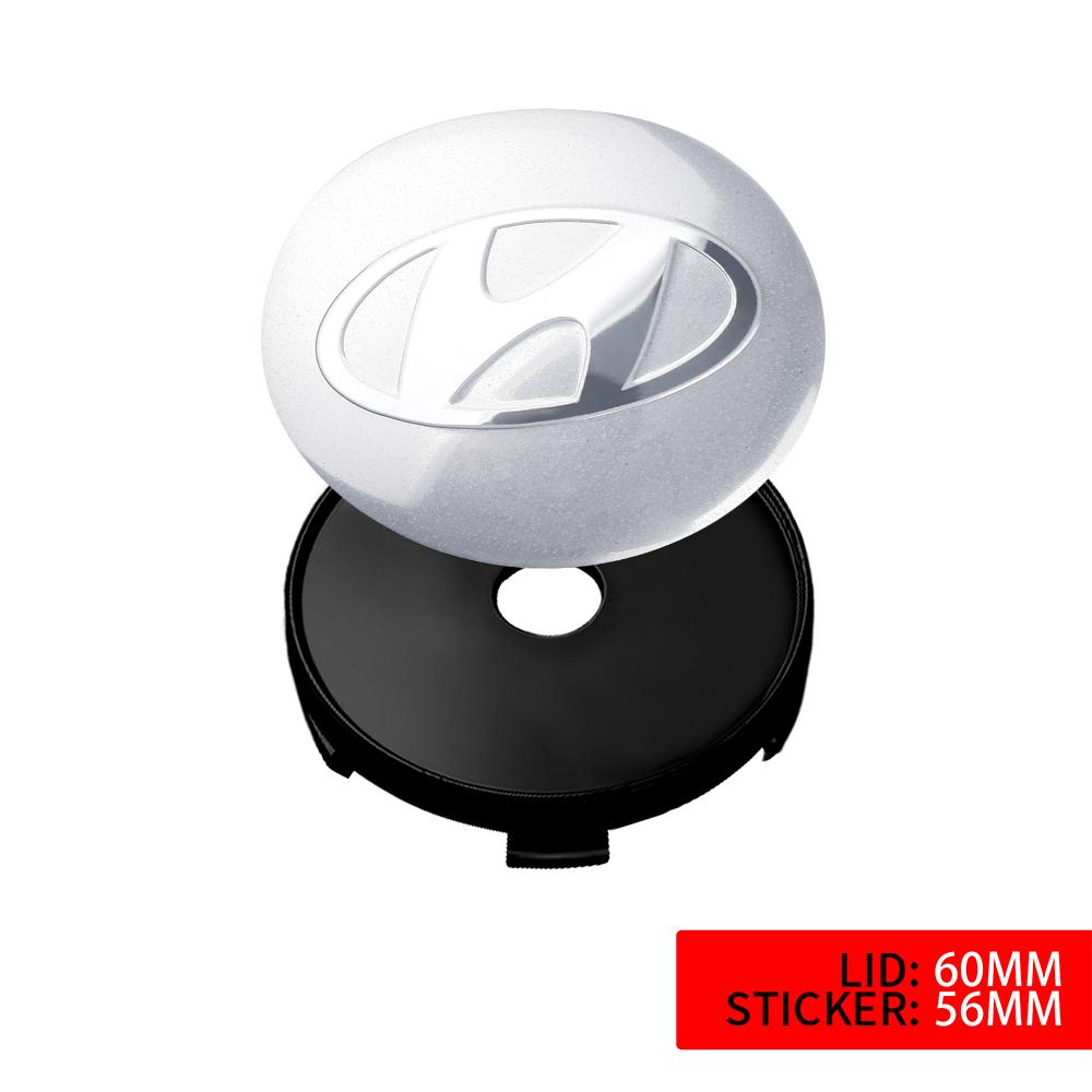 4Pcs 56MM Car Styling Aluminum Wheel Center Hub Cap Stickers For Hyundai Accent Tucson Solaris Sonata I20 Elantra Sonata Santafe