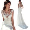 Wedding Dress High-end Spring and Summer New One-word Shoulder Long-sleeved Wedding Dress Fish Tail Water-soluble Lace Trailing Wedding Dress