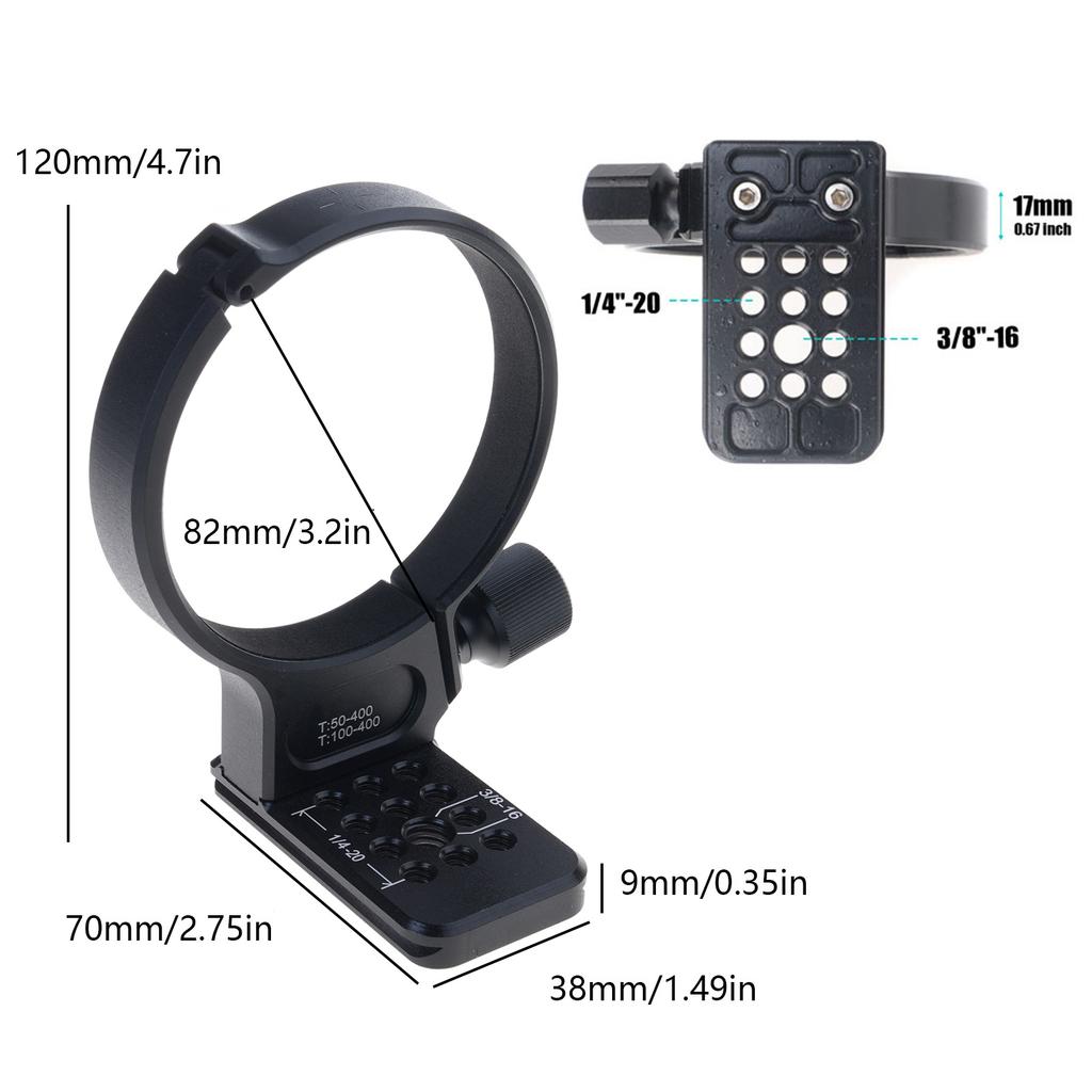 Lens Collar Support Tripod Mount Ring with Quick Release Plate for 50-400mm 100-400mm VR Lens