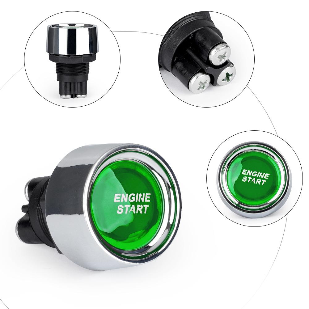 12V/24V 50A Car Engine Start Stop Push Switch Keyless Push-Button Lgnition Starter LED With Light General Motors Button