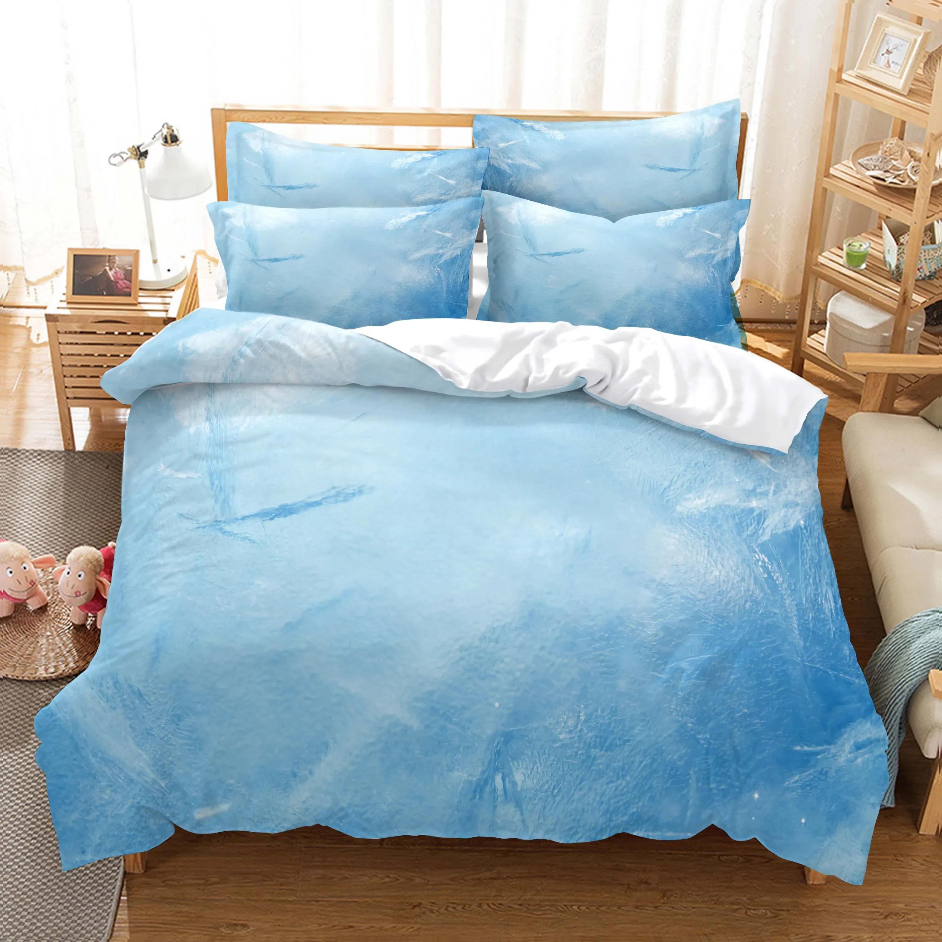 

House De Couete Beding Set Fruit Lemon Blue Gren Winter Soft Duvet Cover Pilowcases Light Color Bedrom Warm Comforter Cover Dropship 100*200cm Single