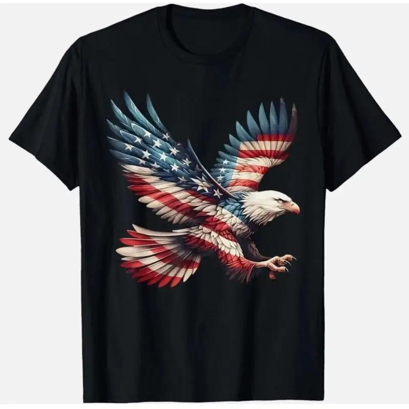 Patriotic Eagle American Flag Wings Usa Freedom 4th Of July T Shirt