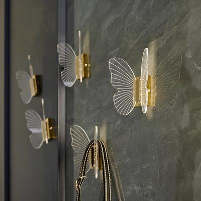 Luxus Schmetterling Haken Zinklegierung Wand Stanzhaken Tasche Hut Kleidung Handtuchhalter Heimdekoration