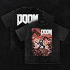 D00M Shirt, Vintage Doom, Sci-Fi Horror, Acid Wash Oversize T-Shirt - 250 GSM, G