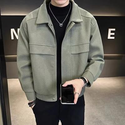 Jackets Trendy Mens Jacket Cropped Thickened Top Man Jacket Coats Casual Fashion Coat Thin Material Regular Fit