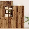 Highboard 2 Pcs Reclaimed Wood 30 X 42.5 X 185 Cm
