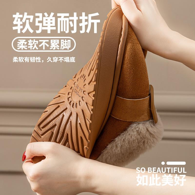 Cotton Slippers Bag Heel Women's Winter Indoor Home Non-slip Thickened Warm Can Wear Slippers Outside