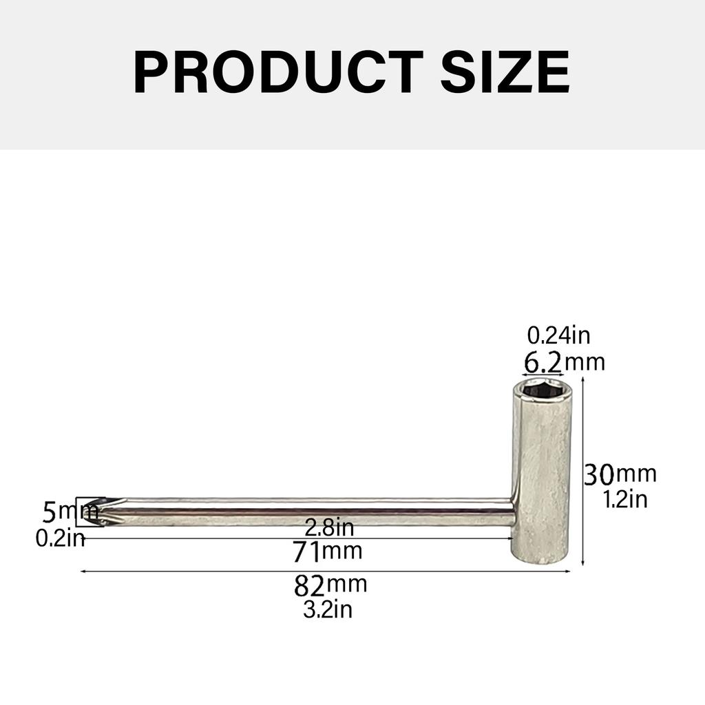 Guitar Truss Rod Wrench Hexagonal Socket Wrench Guitar Neck Adjustment Tool Electric Guitar Truss Rod Adjusting Wrench