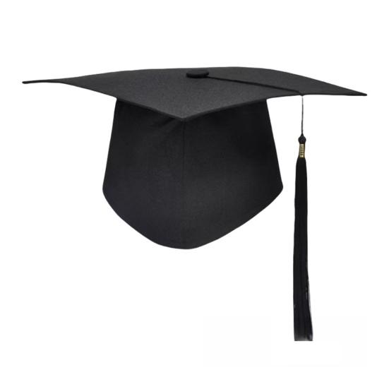 Absolventenhut mit Quaste, verstellbare Größe, leicht, matt, robust, für Abschlussfeiern und Partys