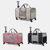 Oxford Fabric New Upgraded Single Box Pet Rolling Luggage Foldable Large Capacity Breathable Portable Handheld Carrier For Cat