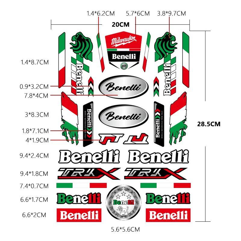 Benelli Serie Motorradaufkleber: Wasserdichte Körperaufkleber für TNT125 & Young Lion