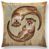 Whale Bird Blue Hedgehog Moonlight Owl Bat Bee Octopus Cushion Cover Pillow Case