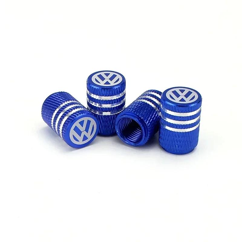 Neue 4 Stück Auto Rad Reifen Ventilkappen Reifenfelge Ventilschaftabdeckungen für Volkswagen Rline Golf GTI Bora Passat Jetta Käfer Tiguan Sciro