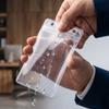 Transparenter Wasserdichter Versiegelbarer Ausweishalter Klarer PVC-Kunststoff Arbeitsausweis-Schutz mit Mehreren Schlitzen für Lanyard- oder Clip-Verwendung