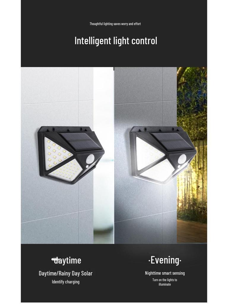 100 LED Solar Motion Sensor Waterproof Outdoor Garden Light