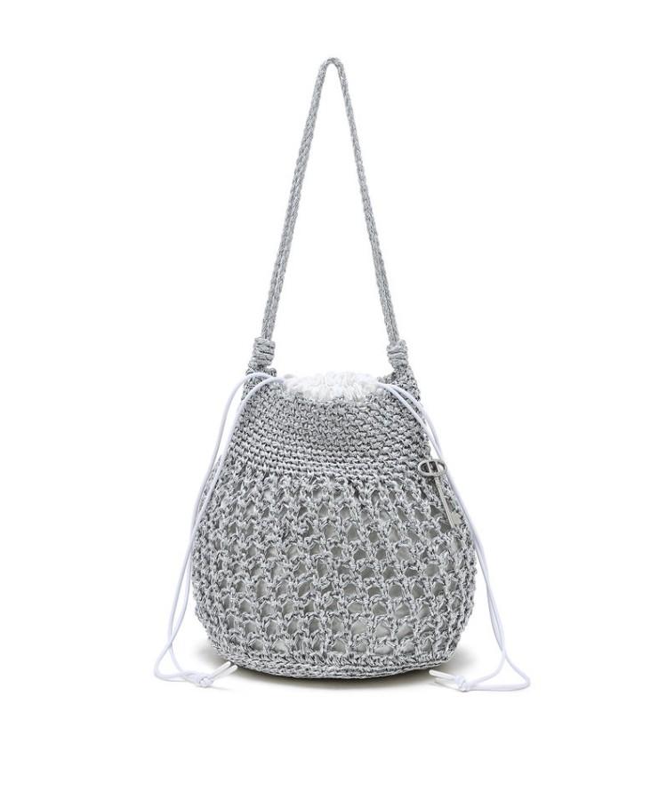 Athe Vanessabruno Silver Metal Knitting Shoulder Bag M Aaba6E811Sv