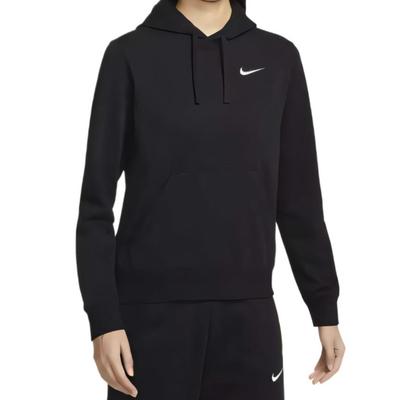 Team Club Bequemer Einfarbiger Logo Einfacher Hoodie Langarm Sweatshirt Damen Sweatshirt Schwarz IB8897-010