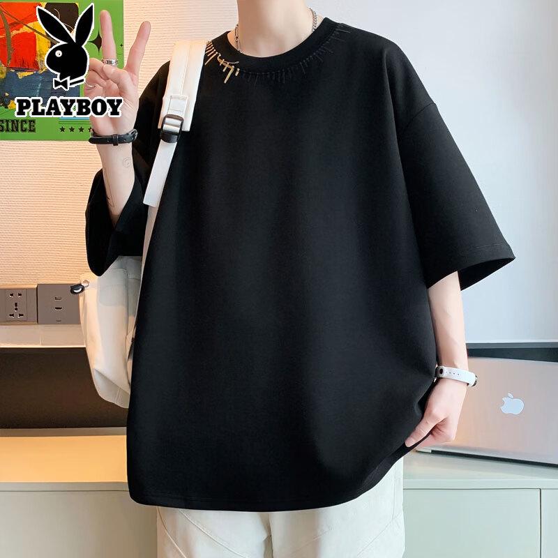 Playboy Men s Loose Fit Short Sleeve T-shirt 4XL