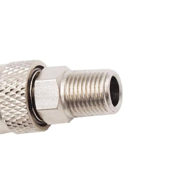 1/8 NPT High Pressure Stainless Steel Quick Disconnect Quick Coupler Socket Filling Charging Adapter Male Thread