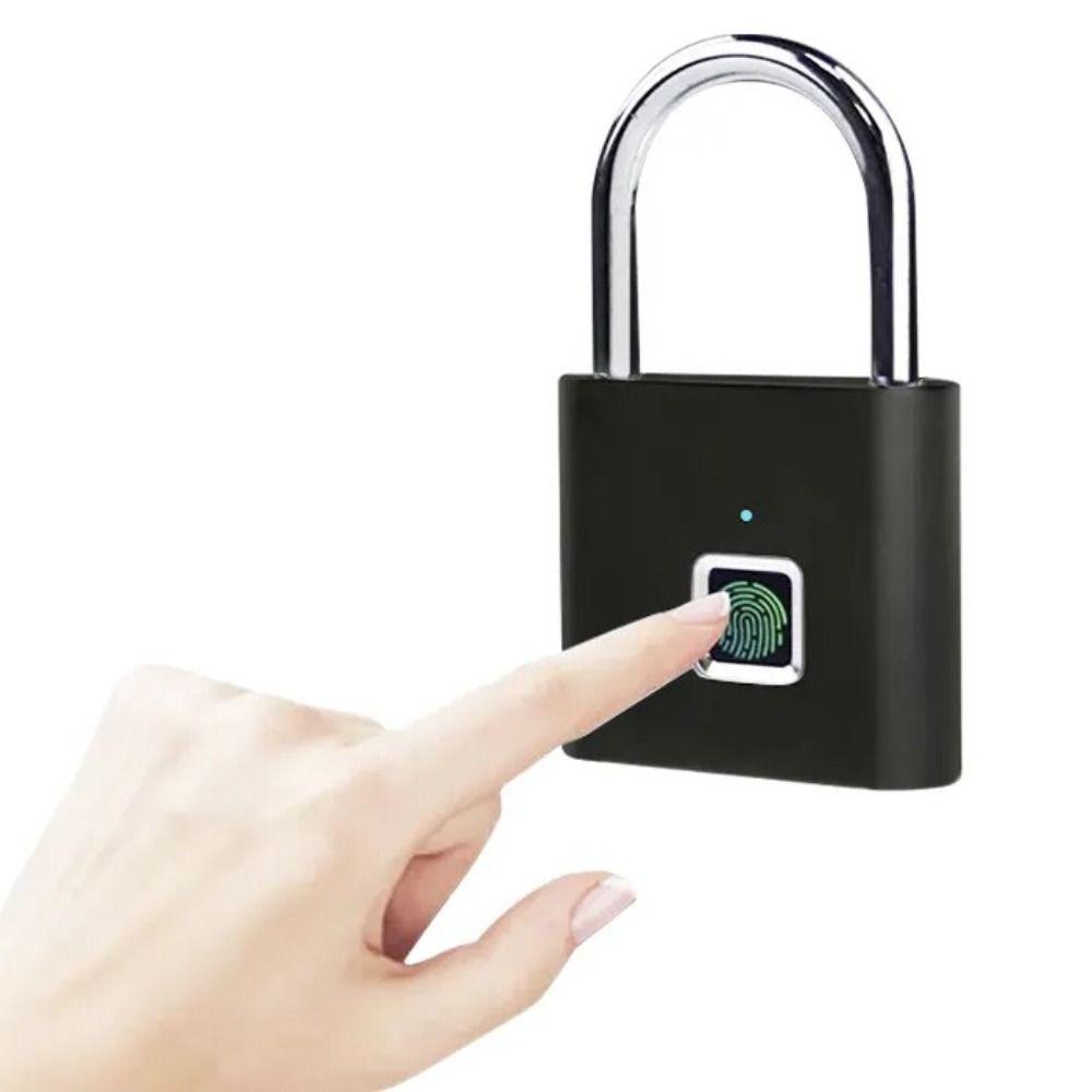 Waterproof Fingerprint Lock Keyless Electronic Door Lock Portable Smart Padlock  Home