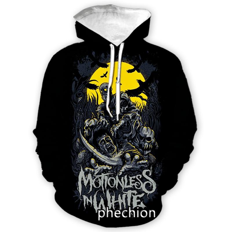 phechion Новая мода для мужчинженщин Motionless In White 3D Print Casual Sweatshirt Hoodies Streetwear Men Loose Sport Hoodies H82 4XL 1590₽